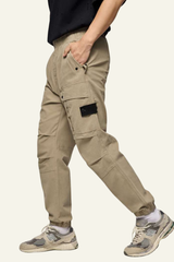 Men's Streetwear Pleated Pocket Cuffed Pants