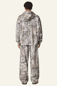Men's Camouflage Set:Fleece-lined Hoodie And Casual Pants