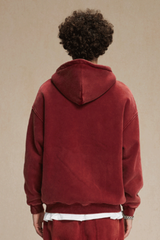 Men's Streetwear Wax-Dyed Vintage Solid Hooded Jacket