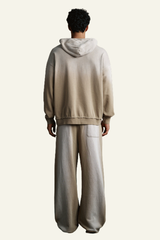 Men's Cotton Gradient Color Set:Hoodie And Casual Pants