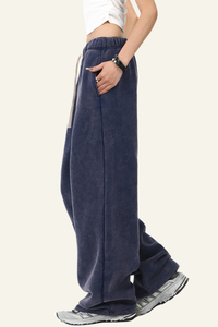 Women's Treated Washed Distressed Casual Pants.