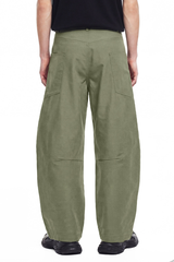 Unisex 240g Woven Multi-Pocket Wide Curved Cargo Pants