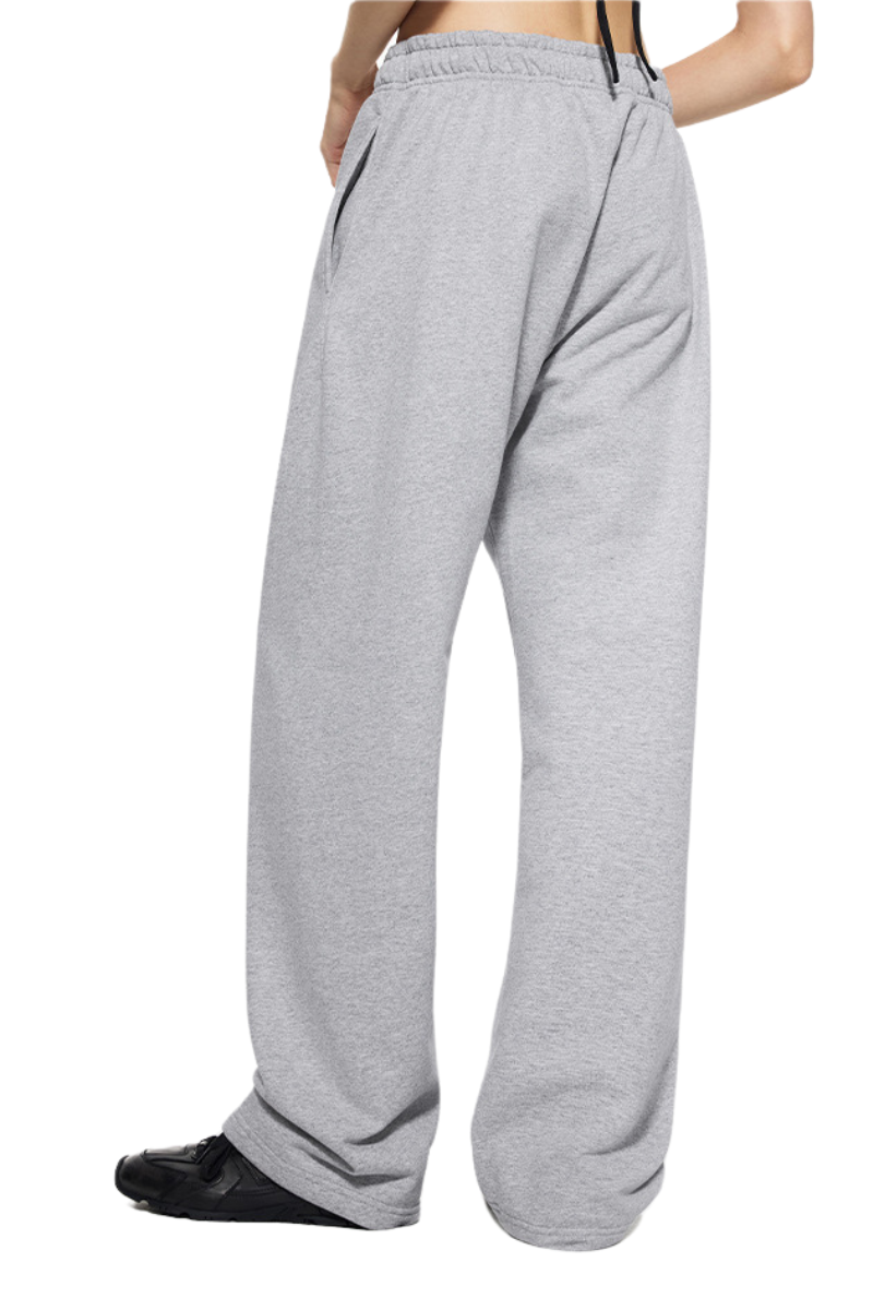 Unisex Summer 450g Elastic Drawstring Straight Pants