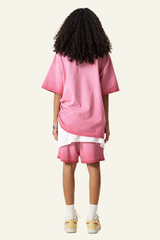 Women's Vintage Washed Cotton Set:T-shirt And Shorts