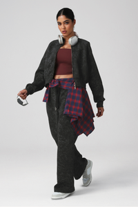 Women's print coat casual pants two-piece set