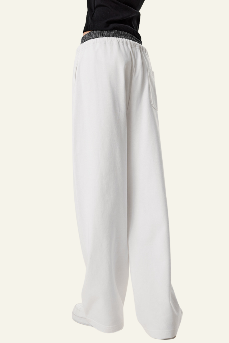 Women's Double-Waistband Straight Leg pants.