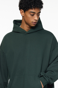 Men's Fall Winter 430g Terry Solid Loose DropShoulder Hoodie
