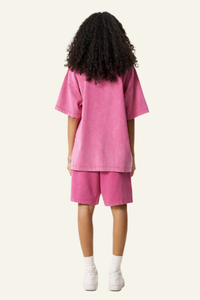 Women's Cotton Dopamine Set: T-shirt & Athletic Wear Short