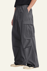 Men's Streetwear Washed Cotton Side Pockets Cargo Pants
