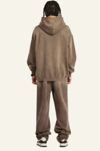 Men's Washed Set:Hoodie & Straight Leg Pants