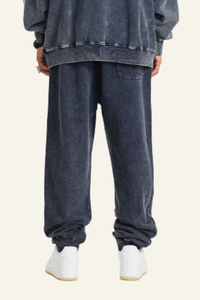Men's Vintage Washed Cotton Cuffed Sweatpants
