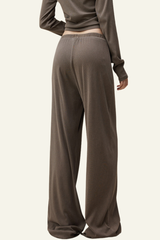 Women's Casual Drape-Style Straight-Leg Pants.
