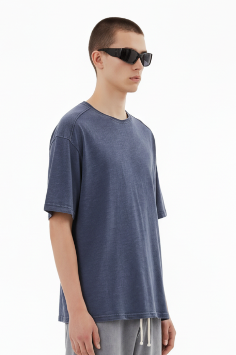 Men's Cotton Vintage Washed Distressed T-shirt