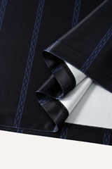 Men's Spring Summer Retro Acetate Stripe Colorblock Polo