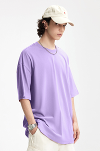 Men's Spring Summer 260g Solid Crewneck Oversized Tee