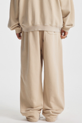 Men's Cotton  Streetwear Washed Distressed Wide Leg Pants