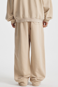 Men's Cotton  Streetwear Washed Distressed Wide Leg Pants