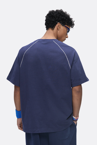 Men's Cotton Streetwear Color-blocked Patchwork T-shirt
