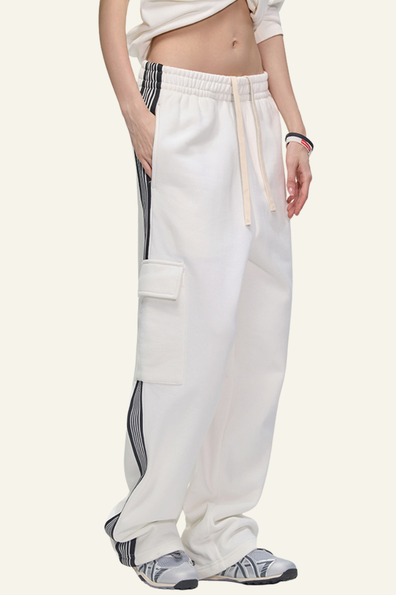 Women's Streetwear Color Blocked Side-Striped Pants