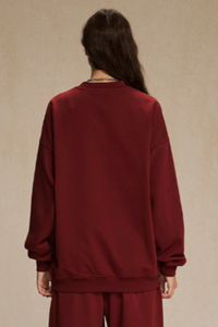 Women's Streetwear Relaxed Drop-Shoulder Solid Pullover