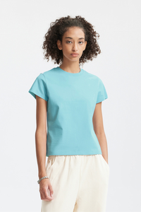 Women's Spring Summer 260g Solid Crewneck Oversized Tee