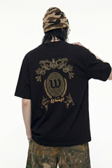 Women's Foil Badge Vintage Oversized Crewneck Tee