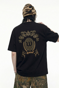 Women's Foil Badge Vintage Oversized Crewneck Tee