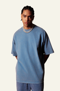 Men's Cotton Streetwear Vintage Washed T-shirt