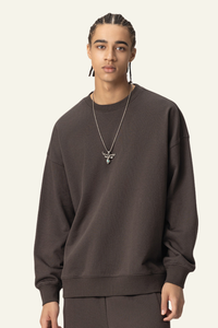 Men's 400G Heavyweight Streetwear Solid Pullover