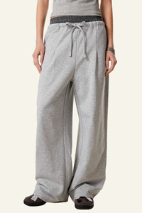 Women's Double-Waistband Straight Leg pants.