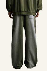 Men's Gradient-Colored Cotton Wide-Leg Pants.