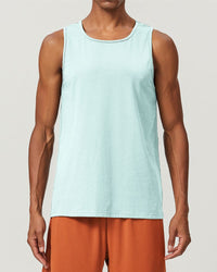 220g cotton blend fabric summer men's Tank Tops