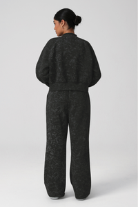 Women's print coat casual pants two-piece set