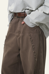 Men's  Cotton Streetwear Distressed-style Vintage Pants