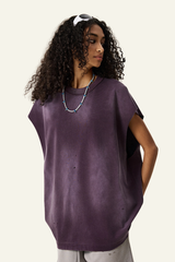 Women's Oversize Vintage Gradient Cotton Sleeveless T-shirt