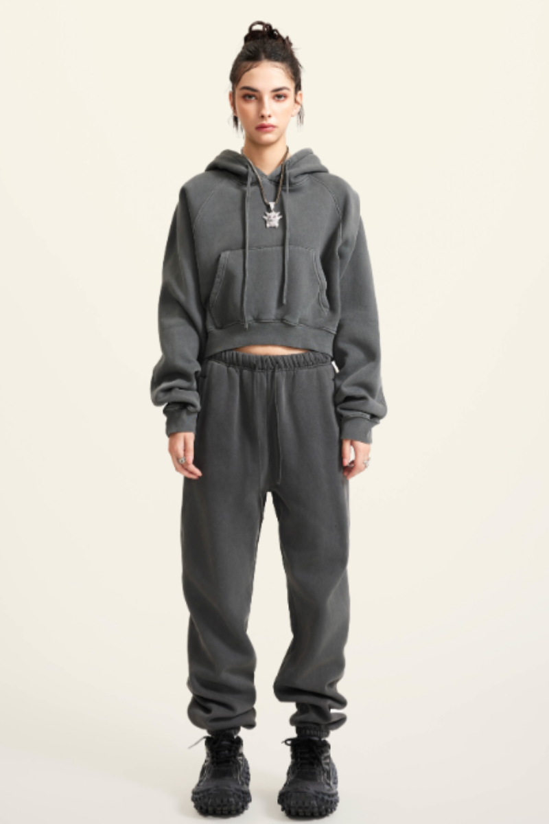 Women's Casual Set:Hoodie And Cuffed Sweatpants