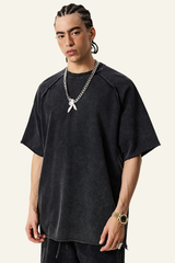 Men's Washed Wax-Dyed Cotton T-shirt.