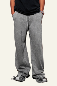 Men's Cotton Vintage Washed Straight Leg Pant