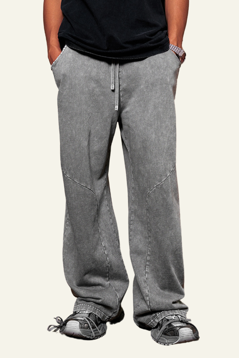 Men's Cotton Vintage Washed Straight Leg Pant