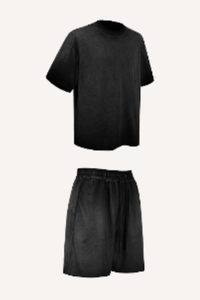 Men's 2026 Summer Washed Vintage Tee & Shorts Set