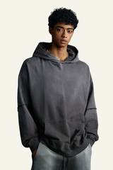 Men's Cotton Vintage Faux-Two-Piece Hoodie.