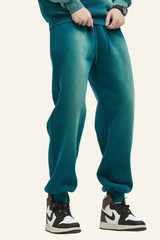 Men's  Streetwear Washed Fleece-Lined Gradient Cuffed Pants