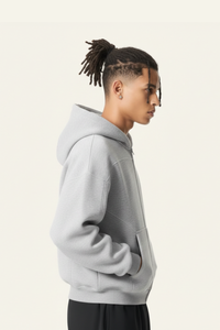 Men's Streetwear Contrast Stitch Hooded Jacket