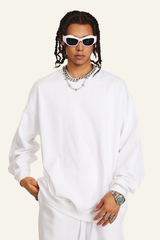 Men's Solid Color Athletic Wear Crewneck Pullover