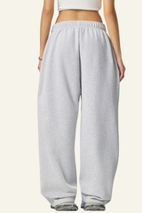 Women's Streetwear Color-Block Elastic Wide-leg Casual Pants