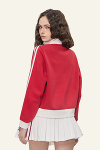 Women's Streetwear Vintage Stand-Collar Side-Striped Jacket