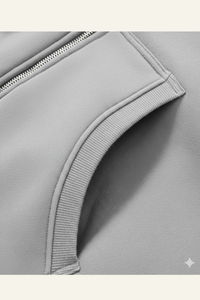 Men's Streetwear Cropped Full Zipper Hooded Jacket