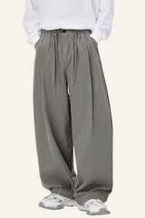 Men's Cotton Vintage Drawstring Wide Leg Pants