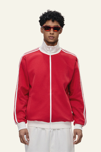 Men's Streetwear Vintage Stand-Collar Side-Striped Jacket