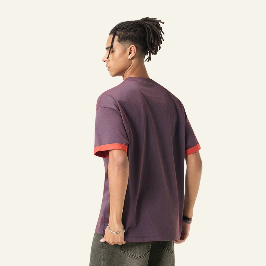 Men's Color-blocked Base Layer Short-sleeved T-shirt